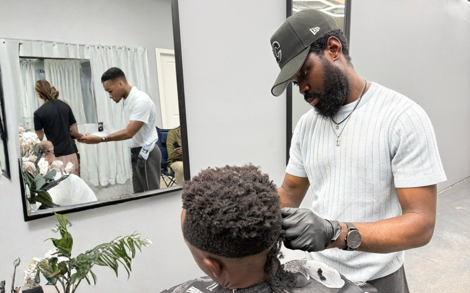 Professional hairstyling services at DR COIFFURE salon in Winnipeg